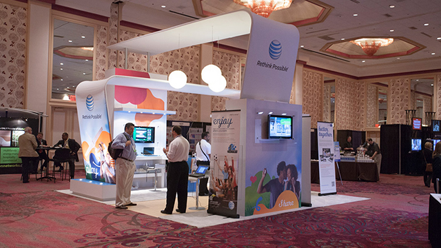 experiential live-event booth at trade show and exhibition